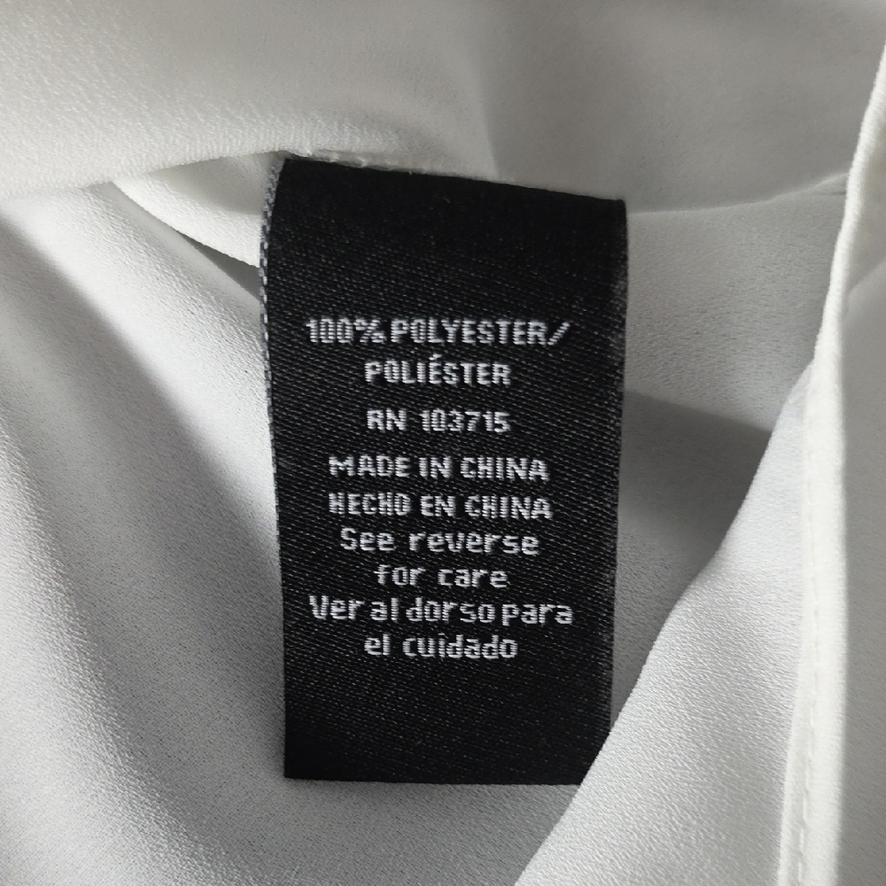 NWT Zac & Rachel White Blouse with Gathered Detail - Picture 7 of 8
